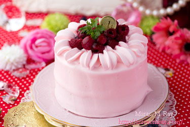 赤い実のピンククリームショートケーキ Mirac M Ray