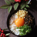 ヤマモト食品つる太郎揚げ玉卵かけご飯【レシピ】