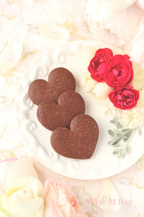 【レシピ】ハート形サブレショコラ（チョコレートクッキー)