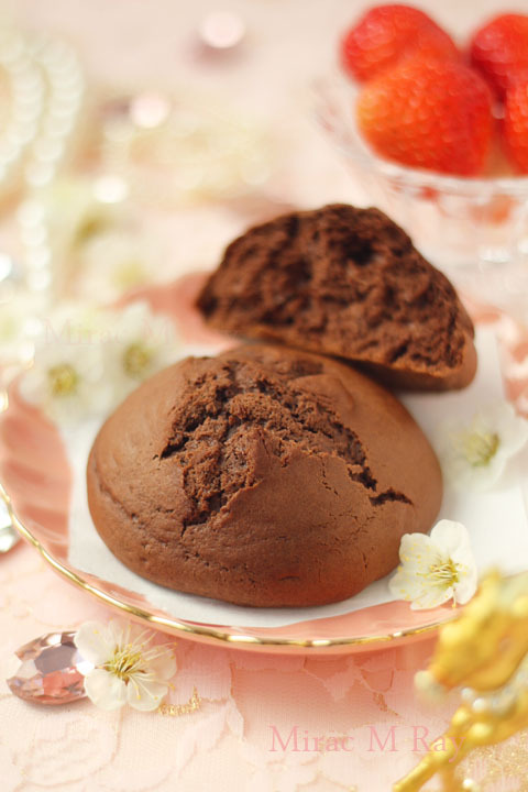 【レシピ】チョコレート甘食　シンプルにココアの味。はちみつ＆メレンゲ入りver
