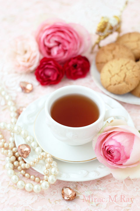 Sweet Girly Tea Time with Cookies